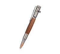 SHLWYG Stylo à bille rétractable haut de gamme - en métal et bois de rose, encre noire, un cadeau souvenir élégant, un instrument d'écriture luxueux pour les cadres.