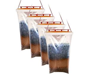 SHMIZZ Piège à Mouches, 4 Pièces Lot de à Mouches Attrape Transparent Suspendre en Plein air Fly Traps piège à Mouches Jardin pour Cuisine,Maison