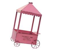 Shntig Chariot à fleurs artistique en métal durable et support de fleurs spacieux pour décoration de cours, jardinière en métal roulant