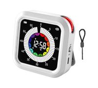 Shntig Minuteur visuel numérique LCD avec affichage clair - Volumes réglables - Pour cuisine, cuisine, gym, entraînement et étude - Volume réglable