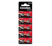 SHOP-STORY - CAMAG10 : Pack de 10 Piles Camelion Alcaline AG10 / LR54 / LR1130 / 389 / 1 5V