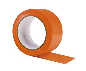 SHOP-STORY Ruban adhésif de chantier multi usage, masquage réparation - PVC orange - 33 m x 50 mm - BTP, bâtiment, travaux de plâtrage, peinture, isolant