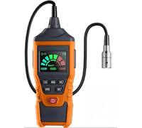 SHOP YOLO - Détecteur de gaz - Détecteur de fuite de gaz avec alarme sonore et visuelle - Plage de mesure 50-10.000 ppm - 3 piles incluses - Orange