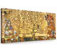 ShopArt Klimt Arbre de vie Impression Fine Art sur toile 60 x 120 cm - Effet pinceau en relief, finition matérielle, qualité musée