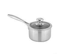 Shophubio Marmite à lait en titane pur de 18 cm, non enduite, antirouille, design léger, chauffage uniforme pour faire sauter des ustensiles de cuisine sans produits chimiques