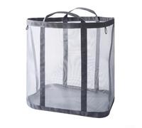 Shophubio Panier à linge mural pliable | Panier de rangement en maille pour vêtements sales | Bac à vêtements épais pour économiser de l'espace | Organiseur de ménage gris