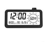 Shophubio Réveil visuel électronique pour étudiants - Minuteur de gestion avec écran LCD, alarme silencieuse, horloge et minuterie double fonction, alimentation par piles AAA (noir)
