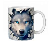 Shopi Zone Tasse en céramique loup 3D - Look sauvage, esprit libre