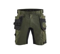 Blaklader Short de Travail Stretch 2D avec Poches flottantes 1752 Vert forêt/Noir XS - FR(38) - SE(C44) - Standards - Vêtements de Travail
