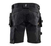 Short Blaklader noir 1752 stretch 2D avec poches flottantes artisan 175218329900 50