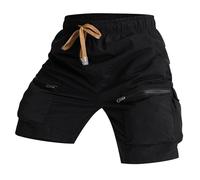 Short Court Homme,Short De Travail Ample à SéChage Rapide pour Homme Short en Nylon à Poches D'ExtéRieur ModèLe à Six Poches Pantalon De Travail Polyvalent Et DéContracté Pantalon De Plage