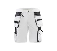 Short peintre stretch 4D Blanc/Gris-Foncé 10881645 - Taille au choix