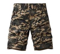 Short pour homme - Taille ample - Multipoches - Longueur moyenne - Pantalon cargo élastique - Coton léger et robuste - Respirant - Élastique - Confortable - Séchage rapide - 2026, jaune, 38