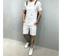 Short salopette décontracté avec poche à lettre pour hommes L,M,S,XL,XXLUnicoloreTissu tissé