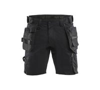 Short Blaklader noir 1752 stretch 2D avec poches flottantes artisan 175218329900 56
