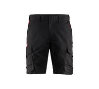 Blaklader Short Industrie Stretch 2D - Noir/Rouge