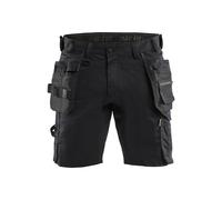 Short Blaklader noir 1752 stretch 2D avec poches flottantes artisan 175218329900 54