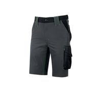 Short U-Power Mercury, couleur : gris asphalte/vert, taille : XS