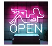 SHOUXI LED néon signe Enseigne Au Néon Open Pour Décoration Murale, Éclairage LED Pour Bar, Restaurant, Hôtel, Boutique, Club, Fête, 38x28.5cm