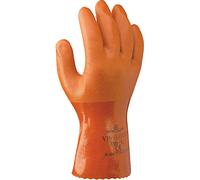 SHOWA 610,Gant de protection chimique,PVC imperméable entièrement enduit, avec revêtement supplémentaire sur la paume et surface antidérapante,120 gants, Taille XX-large