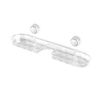 Shower Caddy Shelf - PET PTU 41cm, Suction Wall Rack, Strong Grip | Drain Holes, Plateau de rangement pour évier, panier de bain Tidy pour salle de bains, savon de cuisine, Skincare, maquillage