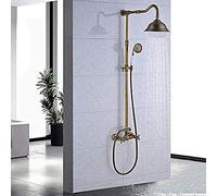 Shower System Brass Shower Mixer Adjustable For Bathroom Shower With 8 Inch Rain Shower Hand Shower Head Antique Brass Shower Set