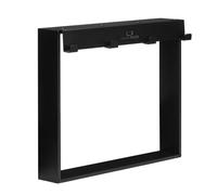 Gerster Étagère de douche ShowerNIZR® Obsidian Black – Acier inoxydable, sans perçage, 4 crochets