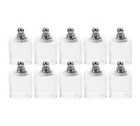 SHOWERORO 10 Pcs Pendentifs Mini Boules de Verre Transparentes Bouchon à Vis, Breloques Créatives Résistantes et Solides pour Bijoux Faits Maison