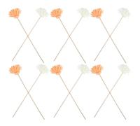 SHOWERORO 12pièces Bâtons Diffuseurs sans Flamme avec Fleurs Artificielles Rattan pour Maison Bureau Hôtel Recharges Remplacement Parfum Ambiance et Décoratif