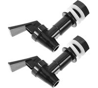 SHOWERORO 2pcs Robinet en Plastique pour Distributeur D'eau à Bec Verseur, Design Élégant Noir, Pratique et Polyvalent pour Usage Domestique