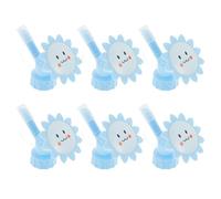 SHOWERORO 6pcs Arroseurs à Bouteille en Plastique Bleu pour Jardin, Arroseur à Eau Facile à Installer Jet Fin, pour Arroser Fleurs et Plantes à Domicile Plusieurs Styles