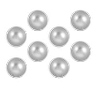 SHOWERORO 8pièces Lot de Moules Demi-sphères Aluminium pour Mini Gâteaux Moules Métalliques Antiadhésifs pour Pudding Chocolat Savon Artisanal et Pâtisserie DIY