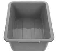 SHOWERORO Bac Plastique Épais Rectangulaire 34x24x11,5 Cm Gris - Bassine Multifonction pour Lavage et Égouttage Aliments - Panier de Rangement la Cuisine et Restauration Professionnelle