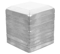 SHOWERORO Capuchons de Poteau Bord Lisse 10 Pièces en Acier Zinc Argenté 120mm et Design Élégant pour Colonnes de Clôture pour Rambarde et Barrières de Circulation