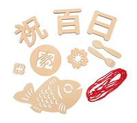 SHOWERORO Cartes Marquantes En Bois Bébé, Accessoire Photo Commémoratif 100 Jours, Panneau Bois Gravé, Taille Compacte, Couleur Naturelle, Cérémonie -né, Présent Premier Anniversaire Bébé,