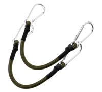 SHOWERORO Corde Élastique Polyvalente en Caoutchouc 8mm Sandow Robuste avec Mousquetons en Alliage D'aluminium 2pcs pour Fixation de Bagages et Camping