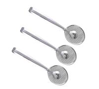 SHOWERORO Filtre à Friture Cuillère Passoire Multifonction 3 Pièces avec Clip en Acier Inoxydable Facile à Utiliser Argenté Ustensile de Cuisine pour Cake et Bread