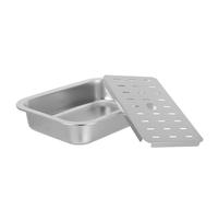 SHOWERORO Grille de Refroidissement Cuisson Préparation de Pâtisseries en Acier Inoxydable Résistance à Déformation avec Plateau Amovible pour Égouttoir Cuisine
