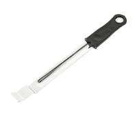 SHOWERORO Lève-Plats à Four Multi-Usage en Acier Inoxydable Isolation Thermique et Ouvre-Bouteille, Cuisine et Barbecue, Manche en Plastique Noir Résistant la Chaleur