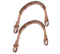SHOWERORO Lot de 2 Poignées de Théière en Bambou Rustique Anti-brûlure, Accessoires de Remplacement pour Trous de 10-13 Cm, pour Bouilloires Céramiques