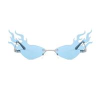 SHOWERORO Lunettes de Soleil Flame Party Surdimensionnées en Métal et Pc, Décoration de Fête Unique Vacances et Soirées Dansantes