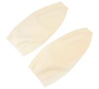 SHOWERORO Manchettes Imperméables en Latex Résistantes à Huile et Alcalis, Manches de Bras Épaisses et Longues pour Travail en Aquaculture Cuisine, 1 Paire Beige