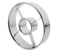 SHOWERORO Moule à Beignets Facile à Démouler Rond Réutilisable en Acier Inoxydable Outil de Cuisson Créatif Diamètre pour Biscuits et Gâteaux pour Pâtisserie DIY