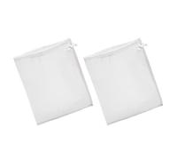 SHOWERORO Paquet de Filtration pour Vin Lot de 2 en Nylon Blanc Alimentaire Cordon de Serrage, Passoire à Jus et Légumes Vinification Cuisine