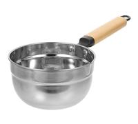 SHOWERORO Pelle à eau en acier inoxydable avec manche en bois massif, cuillère à eau pour maison et restaurants, ergonomique et facile à tenir