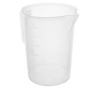 SHOWERORO Pichet Plastique Blanc 3000 Ml Poignée Anti-brûlure, Tasse à Mesurer L'huile Transparente pour Mesurer Liquides Froids et Usage Domestique