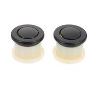SHOWERORO Poignées Encastrées Dissimulées Compatibles Portes Intérieures et Meubles Lot de 2 Boutons de Meuble Rétractables à Ressort en Alliage de Zinc Noir pour Tiroirs et Armoires