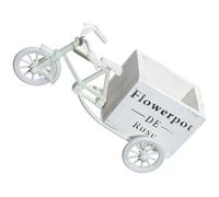 SHOWERORO Porte-Fleurs Facile à Entretenir et Décoration de Table Mariage en Bois et Plastique, Léger de Vélo Blanc pour Bureau et Salon