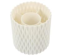 SHOWERORO Pot à Pinceaux Cosmétiques Rotatif en Pp Blanc Grosse Capacité, Seau de Rangement Pratique pour Pinceaux de Maquillage, pour Bureaux et Bibliothèques