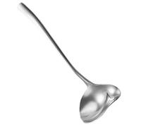 SHOWERORO Stainless Steel Sauce Ladle avec Bec Verseur Épaisse Cuillère à Sauce Cuisine Inox Légère pour Salade Soupe et Plat Chaud